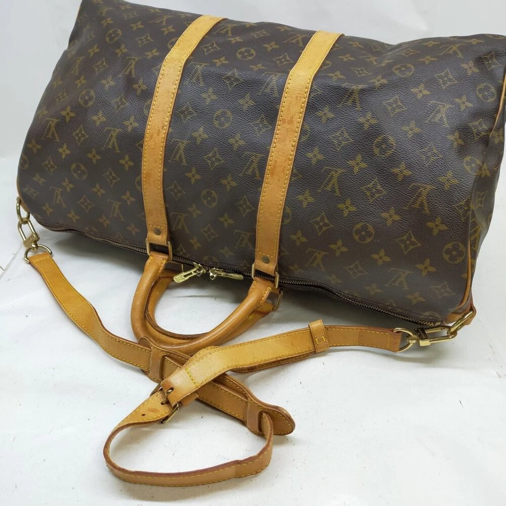 Louis Vuitton LV Boston Bag Keepall Bandouliere 50 Brown Monogram 625-041125 - Picture 6 of 9